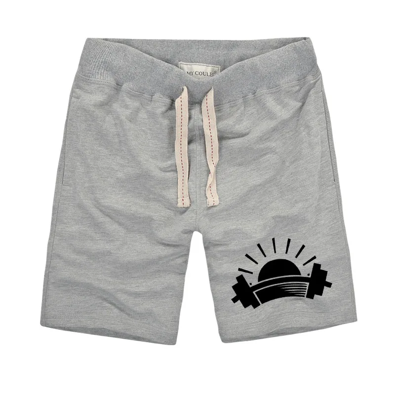 Мужские шорты, S-3XL, летние пляжные шорты, чистый хлопок, повседневные мужские шорты, homme, брендовая одежда для мужчин, s POWERHOUSE, шорты с принтом - Цвет: item03 - gray
