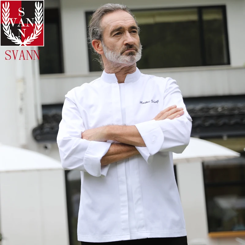 Uniforme De Chef Restaurante De Alta Calidad 100 Algodon Blanco