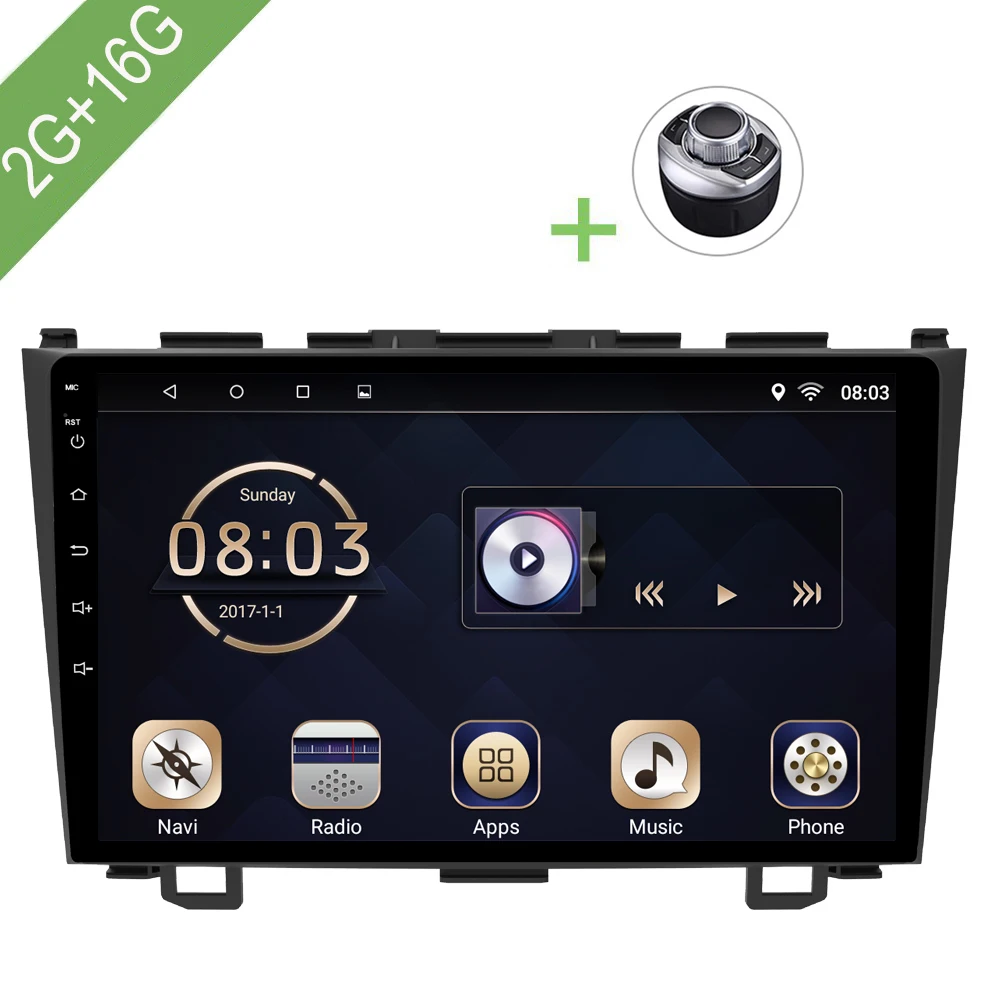 Clearance Car Multimedia player 1 Din Android 7.1 Car DVD For Honda CRV 2007-2011 9" 2G/16G touch screen Car Radio GPS 0