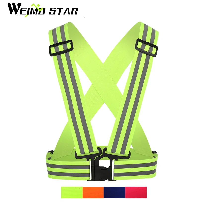 Weimostar 4cm Reflective kids High Visibility Children Cycing Vest Lightweight Adjustable Elastic Safety Strap Gear 4-Color | Спорт и