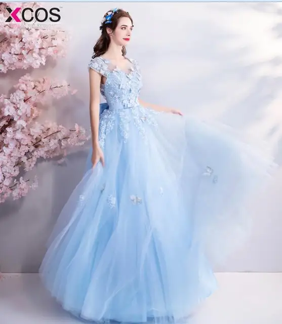 Aliexpress.com : Buy Baby Blue Prom Dress 2018 New Arrive Butterfly