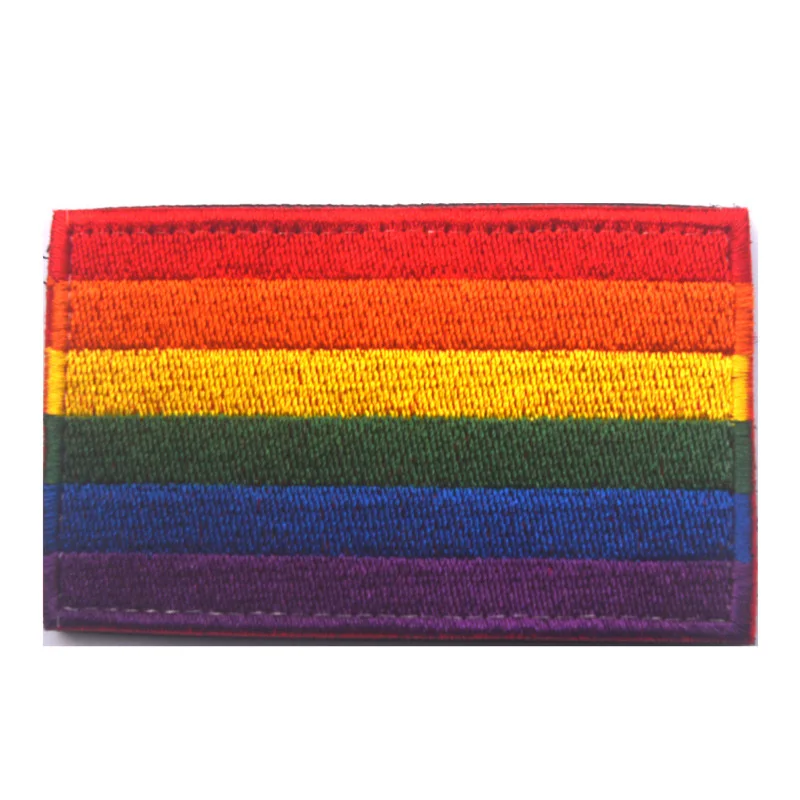 Радужный Флаг ПАСЕ гей-порода для лесбиянок LBGT гей-Прайд вышитый мир патч для тканевого рюкзака