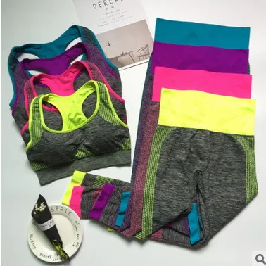 

2Pcs Women Fitness set, yogo Sport Bra+Yoga Pants Leggings Set , Gym Running Sport Suit Set Workout Clothes for Female