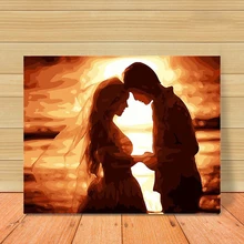 Молека любимый навсегда маслом по номерам Картина на холсте Романтический картина постер на стену для невесты Украшения в спальню