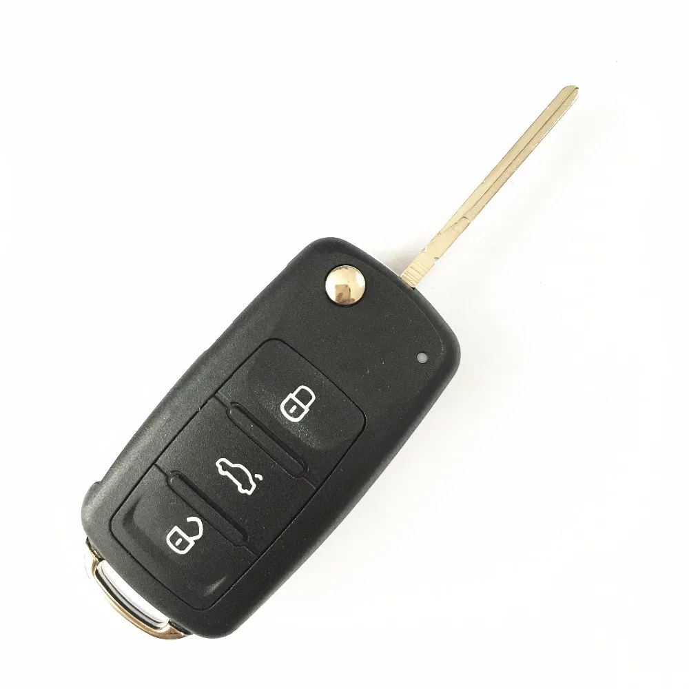 1pcs/lot New 3 Button Folding Remote Car Key Case Car Key Shell VW for Polo Golf for MK6 for