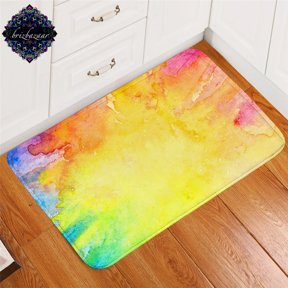 Красочные Vibez от brizbazar области ковер брызги акварельные ковры Нескользящие Красочные картины пол коврик красный синий художественный коврик