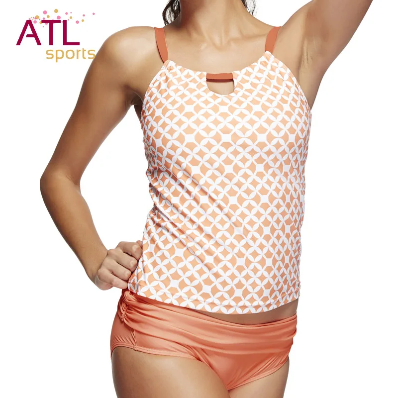 High waist Swimwear Female Two Piece Suit Plus Size Two