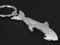 Оптовая продажа 200 шт/партия Портативный креативный в форме акулы открывалка для бутылок брелок открывалка для ключей