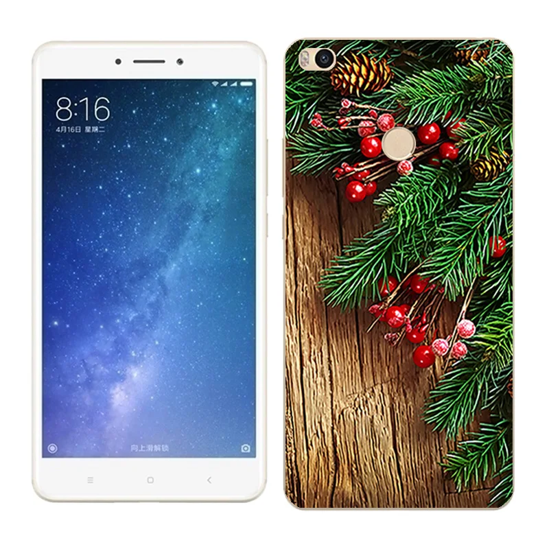 Чехол s для Xiaomi Mi Max2, мягкий силиконовый чехол для Xiaomi Mi Max 2 X'mas Day, окрашенный чехол для телефона xiomi Mi Max 2, Fundas - Цвет: 08