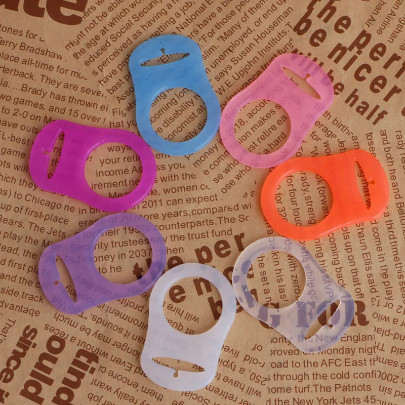 5Pcs Colorful Silicone Baby Dummy Pacifier Holder Clip Adapter For MAM Rings XDU