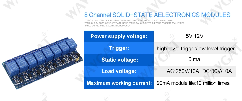 WAVGAT 5V 12V 1 2 4 6 8 канальный релейный модуль с оптроном. Релейный выход 1 2 4 6 8 способ релейный модуль для arduino