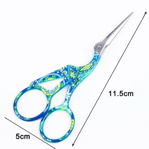 1 шт./лот, прочные винтажные классические ножницы для вышивания из нержавеющей стали, ножницы для дизайна ногтей, аист, журавль, ножницы для птиц, инструменты для укладки - Цвет: 14