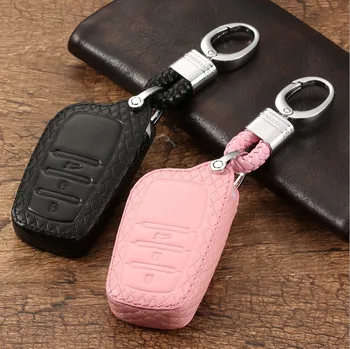 

Leather Key Cover Case For Toyota Camry Highlander Prado Crown Land Cruiser Prius Vitz Reiz Fortuner Prius 23 Button