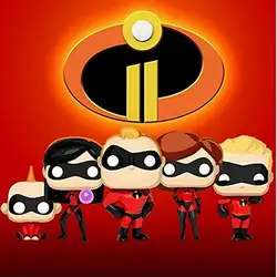 FUNKO POP THE INCREDIBLES 2-MR.INCREDIBLE, JACK, VIOLET, ELASTIGIRL, DASH ПВХ фигурка Коллекционная модель игрушки для детей подарок