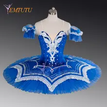 Adult Professional Ballet Tutus Blue Silver Blue Bird pancake platter performance recital concert Ballet Tutu Costume for Women