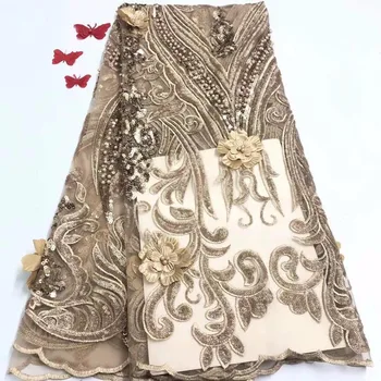 

latest african laces 2019 royal blue pink gold cream gray beads africa nigerian wedding lace new cord lace fabric green(FJ-3