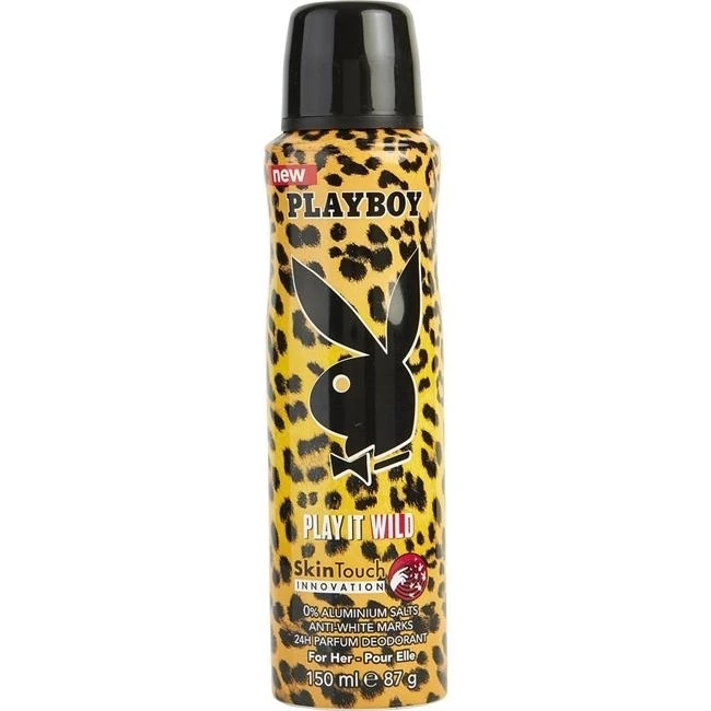 Playboy 295345 5 oz Play It Wild Skin Touch Body Deodorant Spray