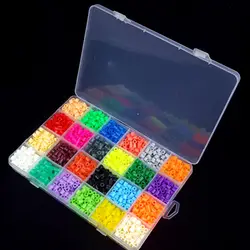 2400 шт. 24 цвета Hama бусины 5 мм Perler DIY Творческий Пазлы Танграм доска для головоломки Развивающие детские игрушки подарки