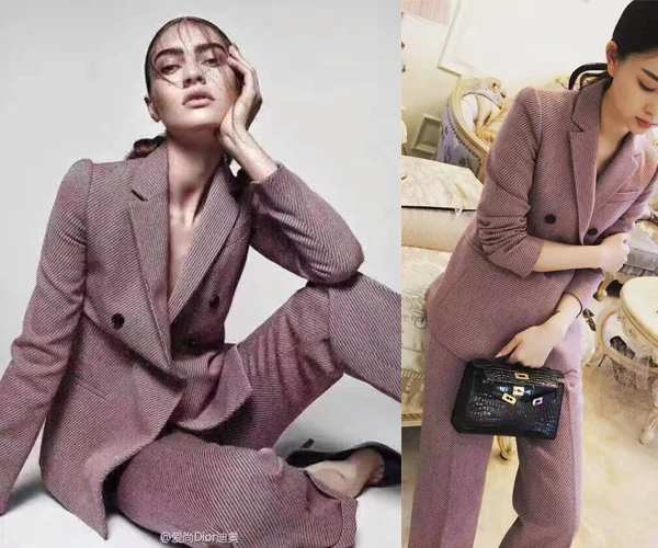 high end women's suits,suit jacket and pants for women,amazing office two piece set,elegant slim crop top and female pantsuit