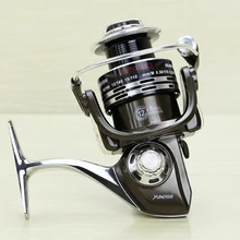 Новая горячая Распродажа Хорошее качество рыбалка Катушки спиннинговые предварительно загрузка прялка 5,5: 1 12+ 1 BB медаль серебряная