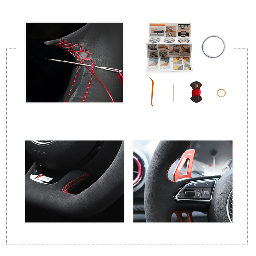 MEWANT черная замшевая искусственная кожа для Audi S1 8X S3 8V Sportback S4 B8 Avant S5 8T S6 C7 S7 G8 RS Q3 8U SQ5