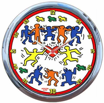 

Free shipping pop style artworks clock hand painted on canvas POP ART oil painting on canvas for bedroom H-031