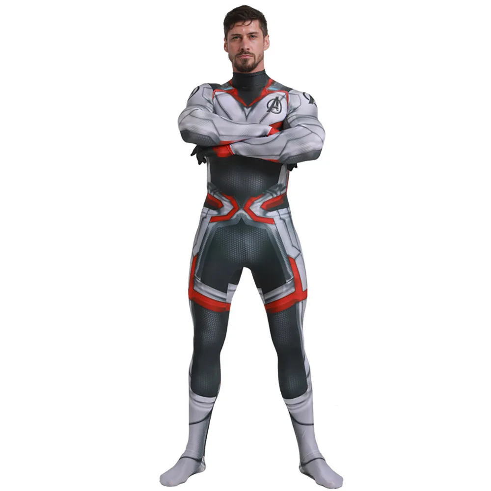 2019 New Avengers Endgame Quantum Realm Jumpsuit Advanced Tech Cosplay Costumes Spandex Zentai Adult Kids Superhero Fancy Dress