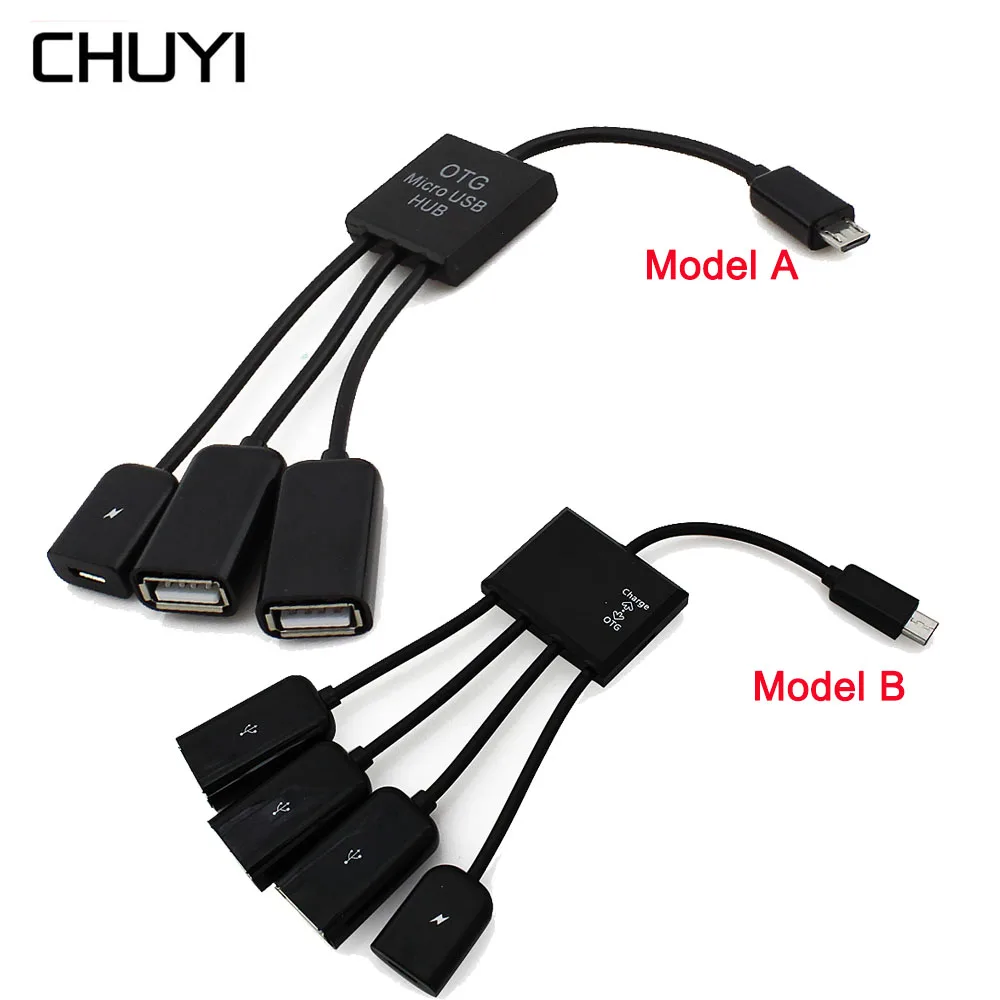 4 порта USB 2 0 портативный в 1 микро хост OTG кабель зарядный концентратор Шнур