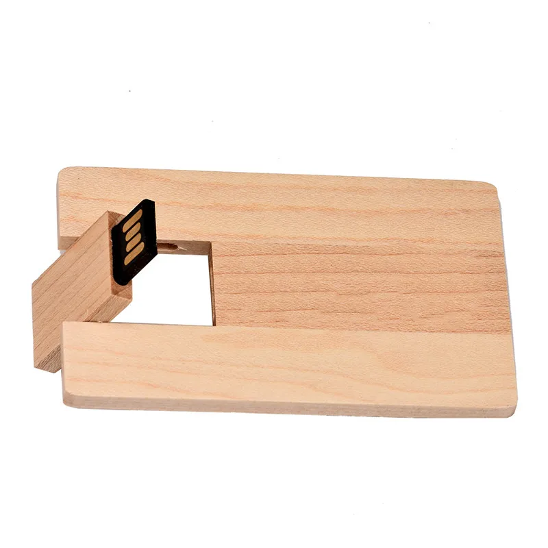 JASTER Деревянная Карта форма U диск USB 2,0 4 ГБ 8 ГБ 16 ГБ 32 ГБ 64 ГБ USB флэш-накопитель 5 бесплатный логотип - Цвет: maple