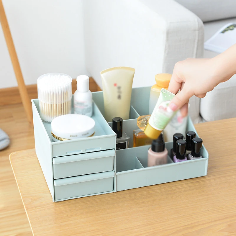 

Cosmetic Storage Box Drawer Desktopplastic Makeup Dressing Table Skin Care Rack House Organizer Container Sundries