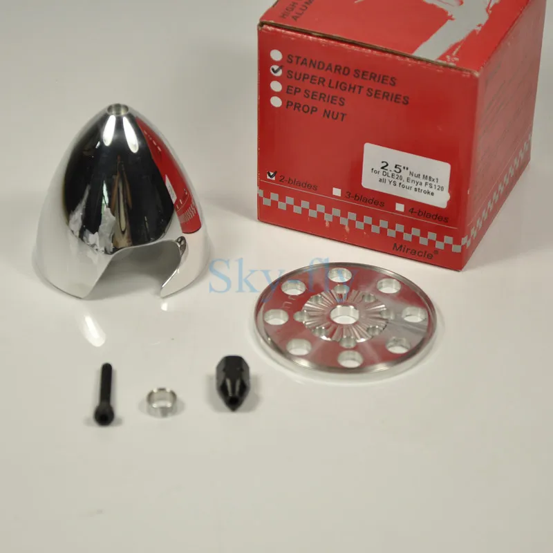 

Miracle Aluminum 63.5mm 2.5" Spinner Two Blades Special Drilled For DLE Engine DLE20 All YS Four Stroke Engine