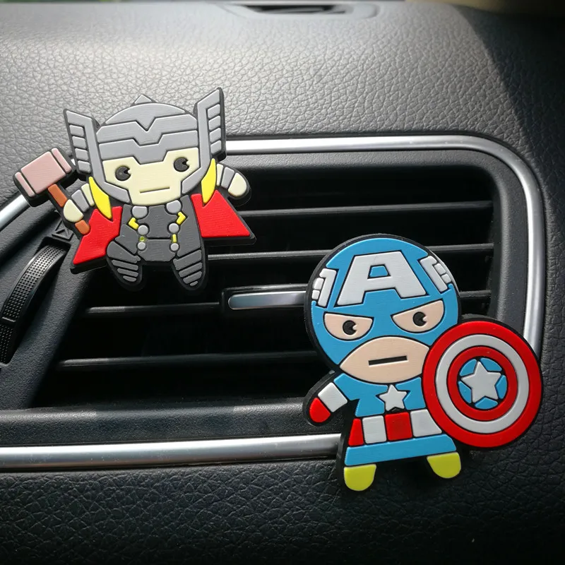 

Car Air Freshener For Marvel Avengers Hero Figure Decoration Perfume Clip Air Purifier Cute Automobile Interior Fragrance