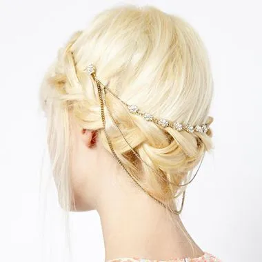 

Trendy tiara de noiva Rhinestone Hair bands Hair Comb For Wedding Headband Indian Hair Accessories Head Chain HairJewelry CF057