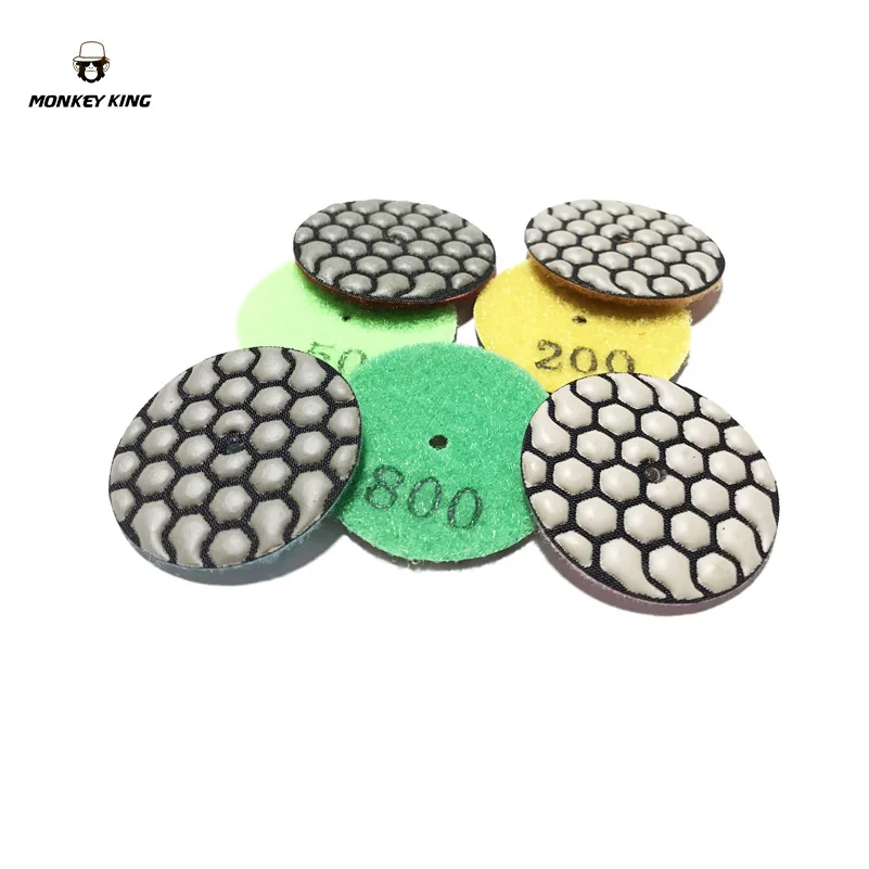 

3 units/lot 2 inch 50mm dry polishing pad for stone concrete grit 50 100 200 400 800 1500 3000