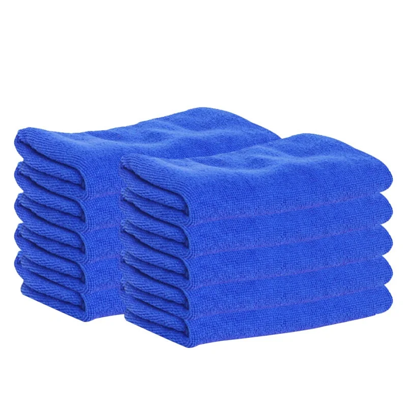 

10Pcs Auto Car Cleaning Microfiber Towel Ultra Soft Car Bath Towel Blue Washing Wipe Cloth