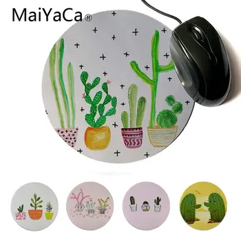 

MaiYaCa Custom Skin Cacti Succulent Silicone Pad to Mouse Game Custom Design Gaming Computer Round Mouse pads