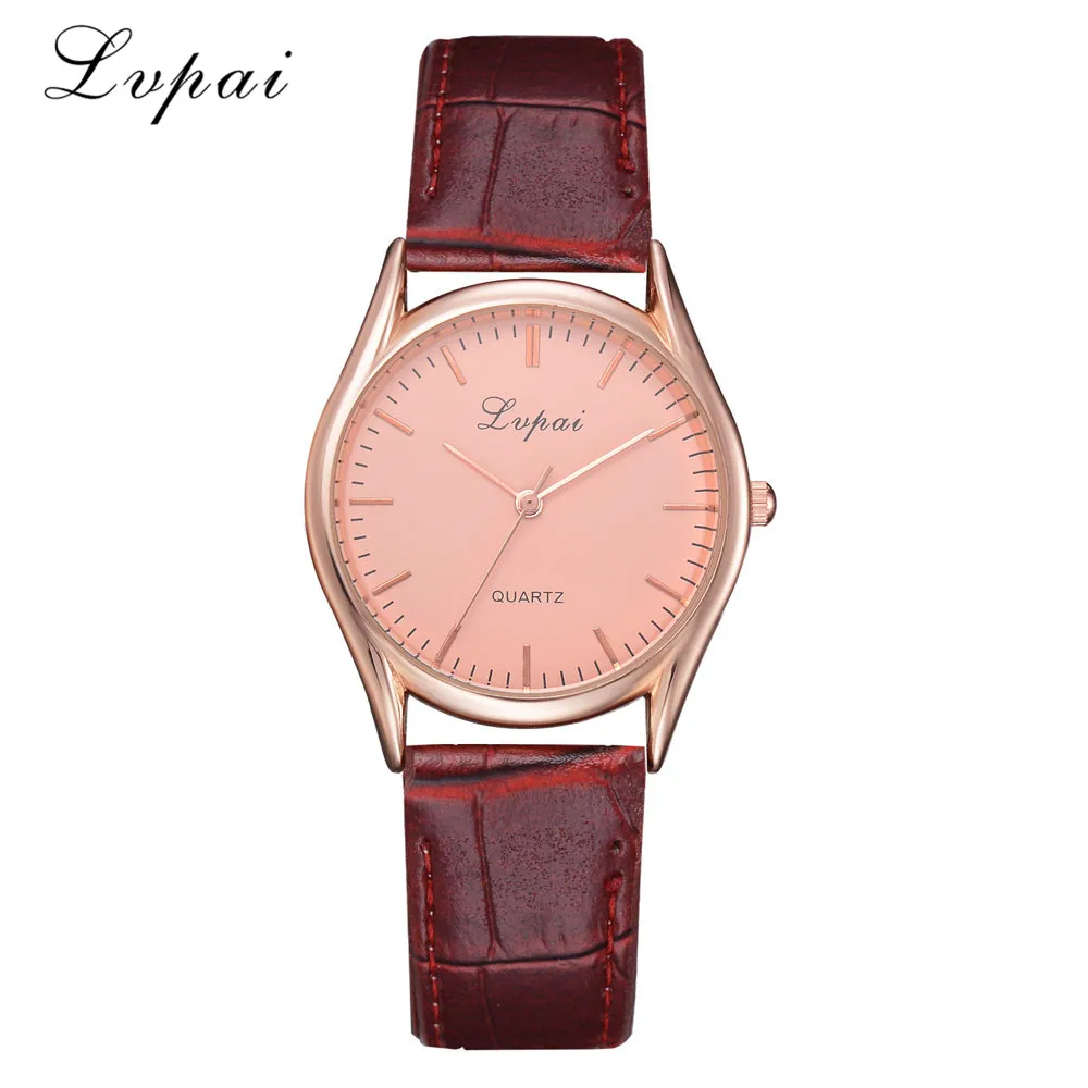 1 Pairs Couples Lvpai Leather Band Watch Casual  Quartz Analog Wrist 2018 Fashion Watch For your lover