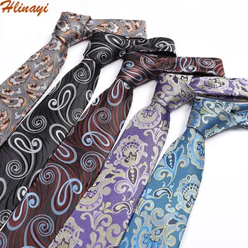 

Hlinayi Men's polyester arrowhead jacquard fashion business casual tie