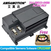 Promotion!!! Amsamotion PLC S7-200CN CPU224XP 14I/10O 2AI 1AO AC/DC/RLY 6ES7 214-2BD23-0XB8 With PPI Cable Free Promotion!!! Amsamotion PLC S7-200CN CPU224XP 14I/10O 2AI 1AO AC/DC/RLY 6ES7 214-2BD23-0XB8 With PPI Cable Free
