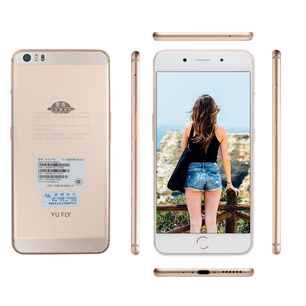 Смартфон YU FLY F9 4G 4 ГБ 64 6 0 дюйма Восьмиядерный процессор Snapdragon 653 две камеры 16 Мп +