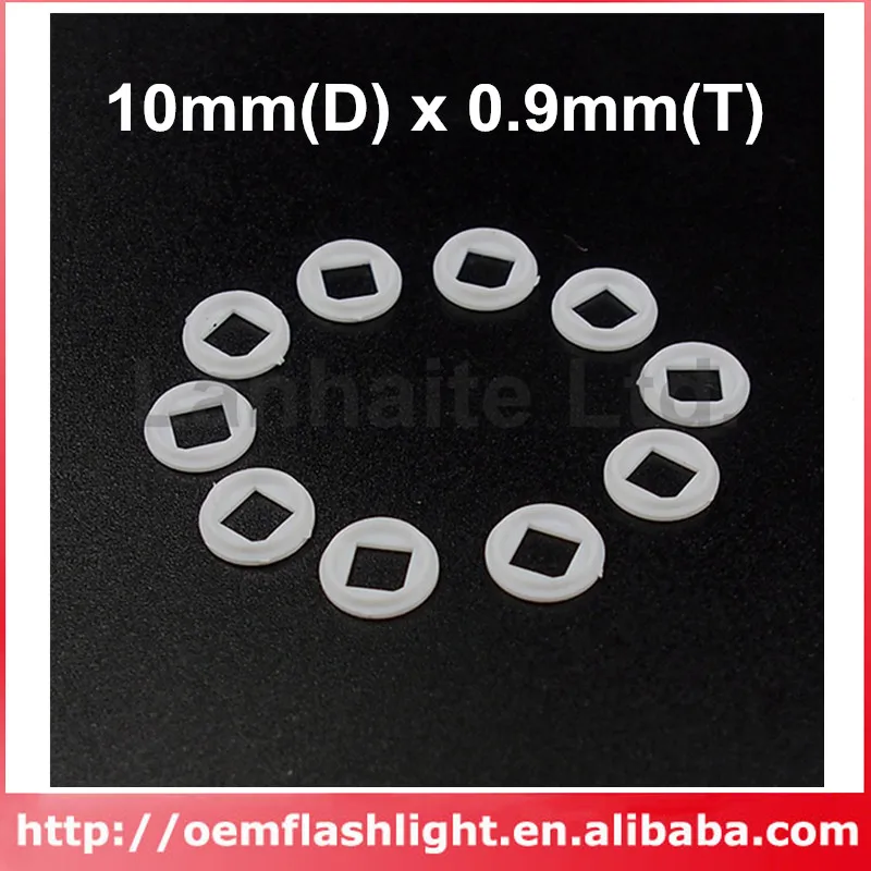 

10mm(D) x 0.9mm(T) White Plastic Insulation Gaskets for Cree XM-L - 10 pcs