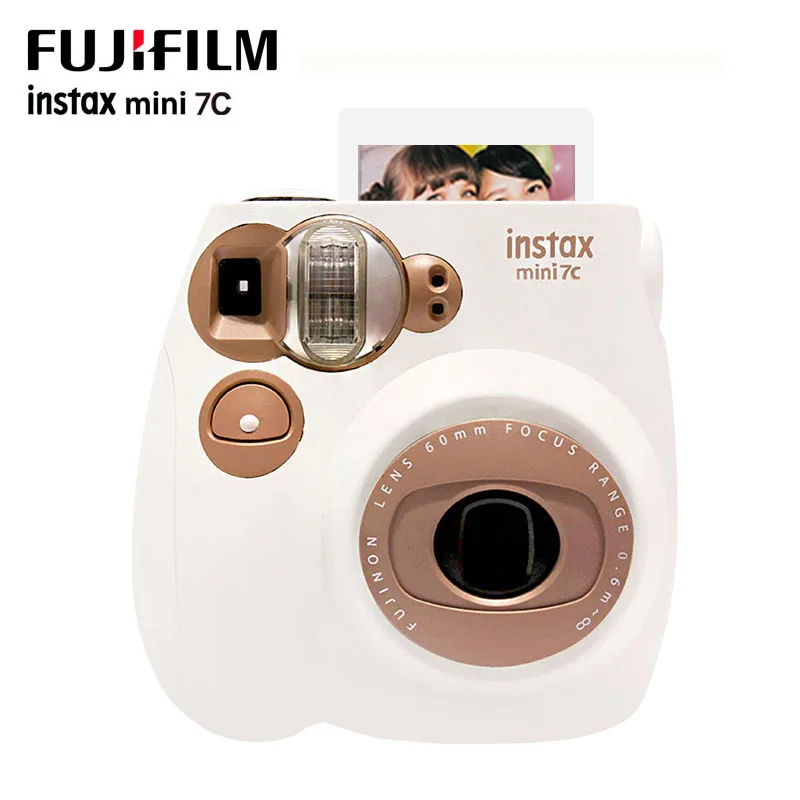 Оригинальная мгновенная фотокамера Fuji Fujifilm Instax Mini 7C фотопленка молочного цвета