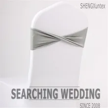 Дизайн чехол со сборками Подвязка из спандекса для стула \ стул ремешок для украшение для стула