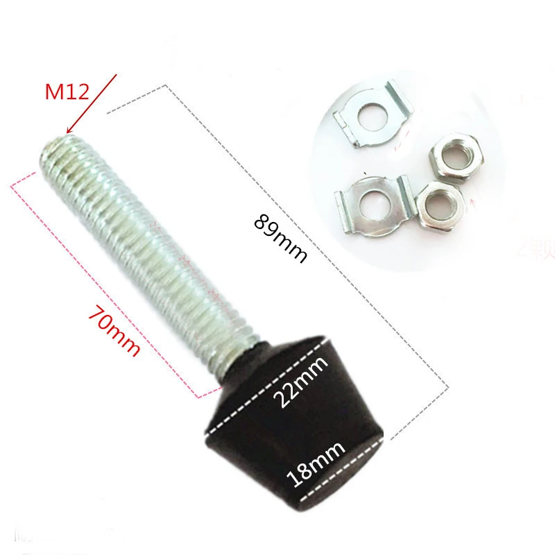 10pcs M12*89MM Rubber head screw shockproof and Temperature resistant