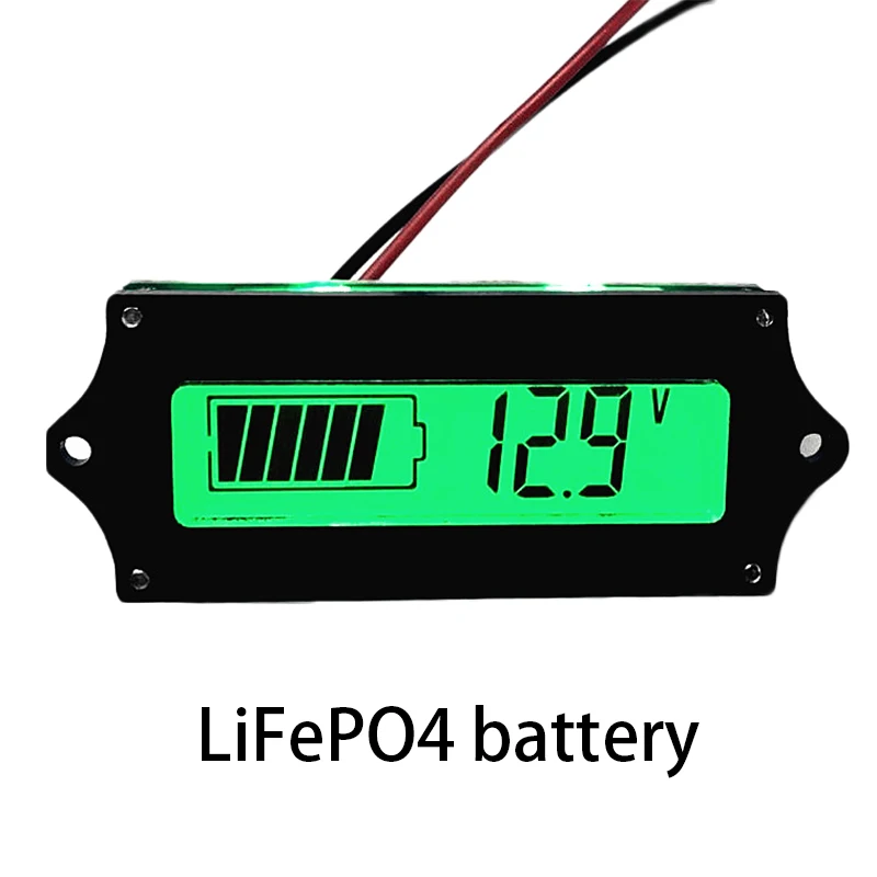 

12V 24V 36V LiFePO4 Battery Capacity Indicator 4S 8S 12S Power Level Tester Monitor Voltmeter Meter LCD Display eBike 8-70V