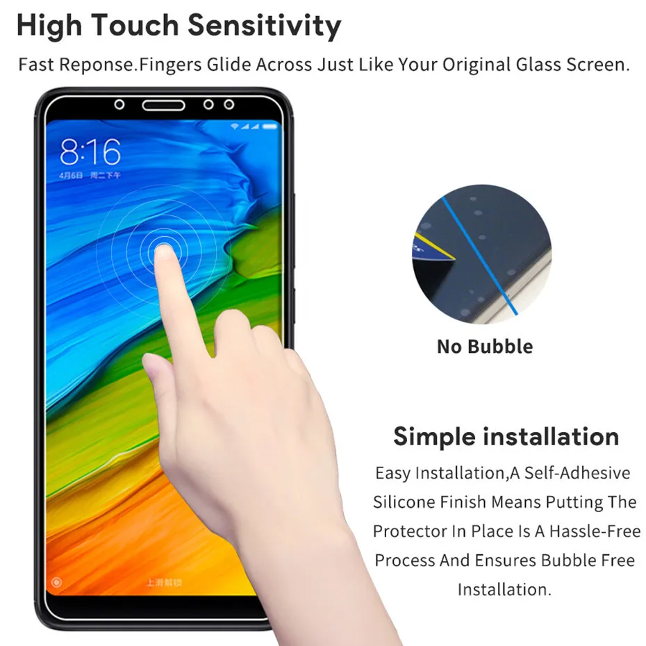 Защита экрана для xiaomi redmi 5 6 plus 4X 5A 6A закаленное стекло xiomi note 7 pro Note 4x защитная