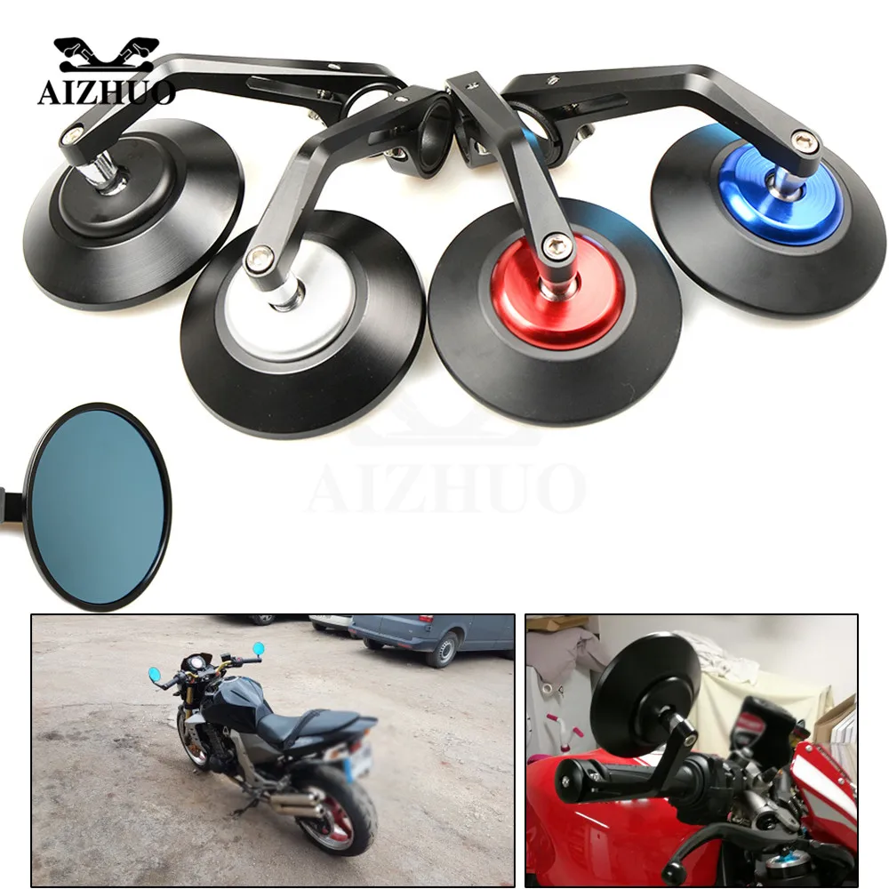 

For Yamaha NMAX XJR1300 FZ6N XSR900 XMAX Vmax Motorcycle Rearview Mirror Cafe Racer Universal CNC Metal Handlebar End Mirrors