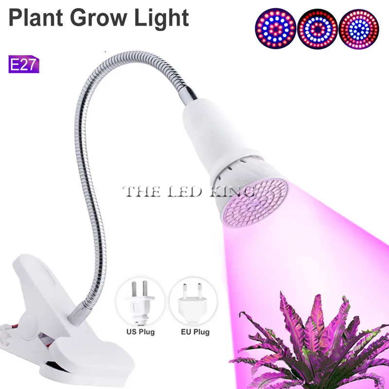 Светодиодный Grow Light 360 гибкий держатель лампы клип полный спектр Фито E27 лампы для теплиц гидропонная, для растений цветок фитолампа