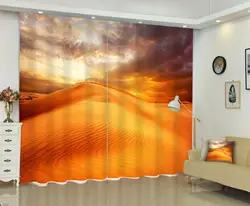 Песок пустыни море личности Креативный дизайн 3D плотные шторы, экраны