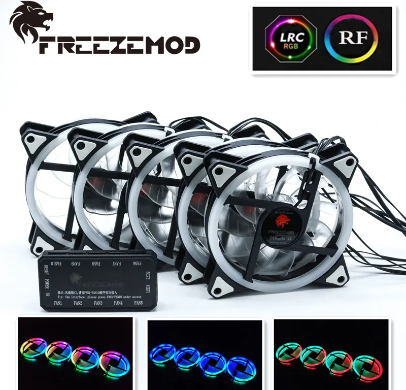 

5pcs 12V Fan DC 120mm LED computer fan RGB rainbow fan five fan. RBW-CH 5